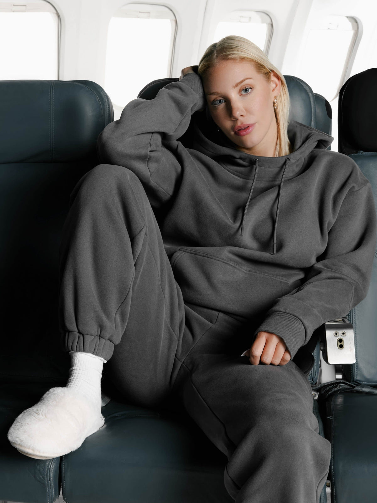 Airplane Mode Travel Hoodie with Eye Mask