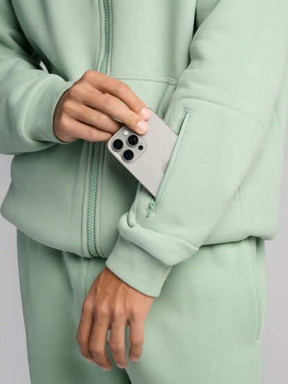 Airplane Mode Travel Zip Hoodie - Built-In Eye Mask for Sleep