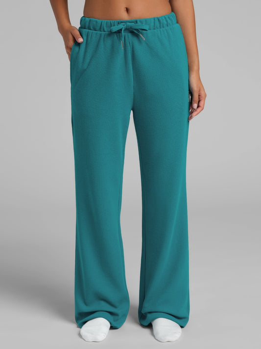 Waffle Lounge Pant - Waffle Knit Pants- Comfrt