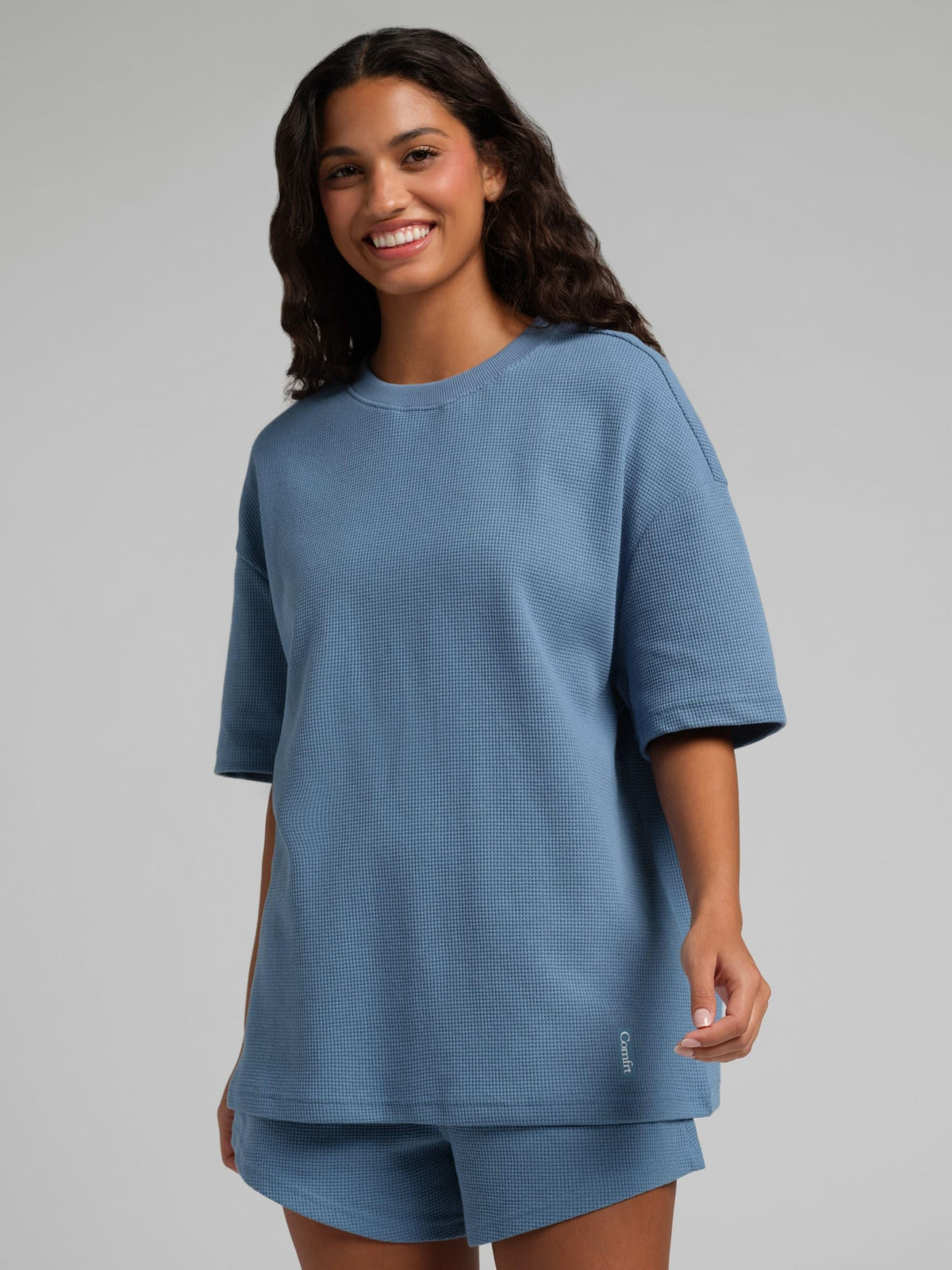 Waffle Lounge Tee - Waffle Knit Top