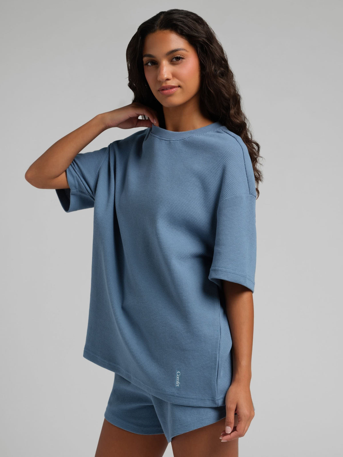 Waffle Lounge Tee - Waffle Knit Top