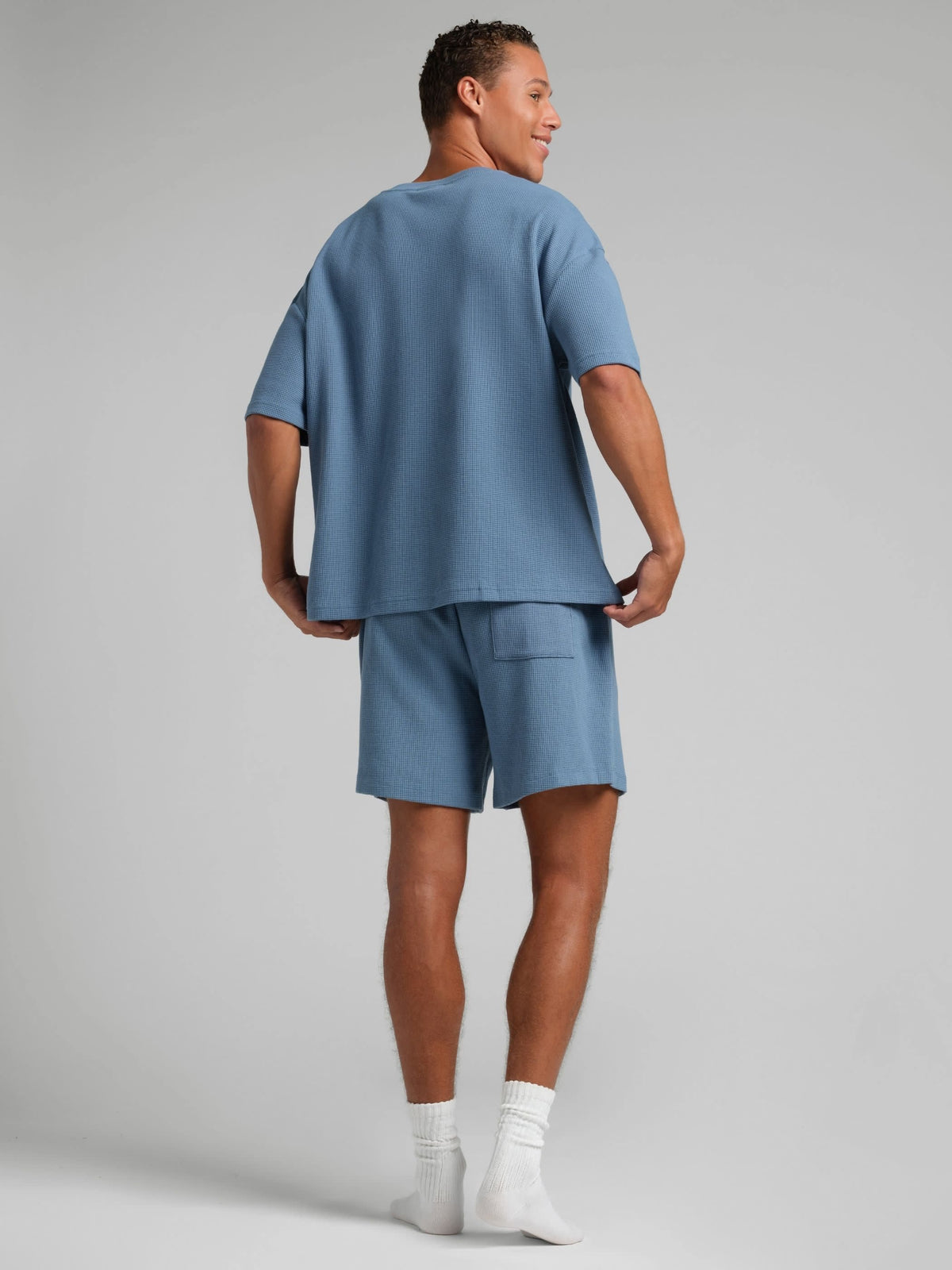 Waffle Lounge Tee - Waffle Knit Top
