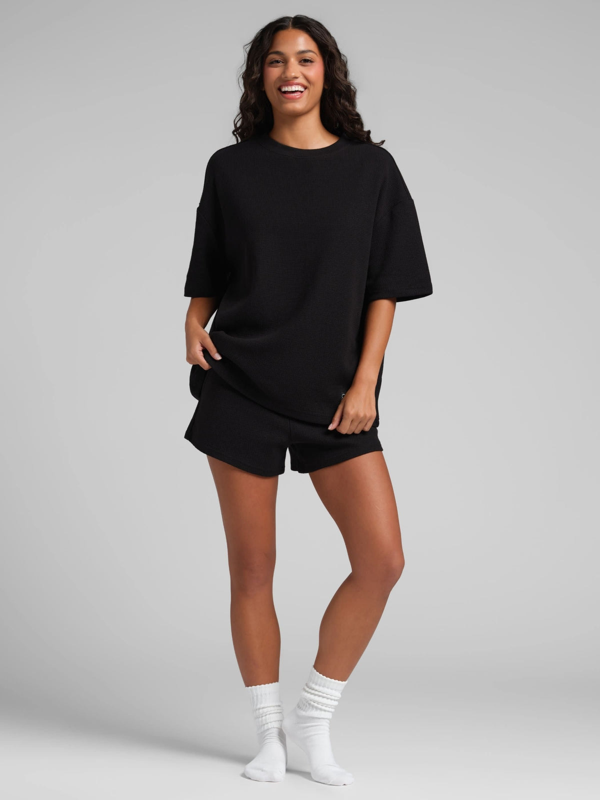 Waffle Lounge Shorts - Soft Waffle Shorts For Women