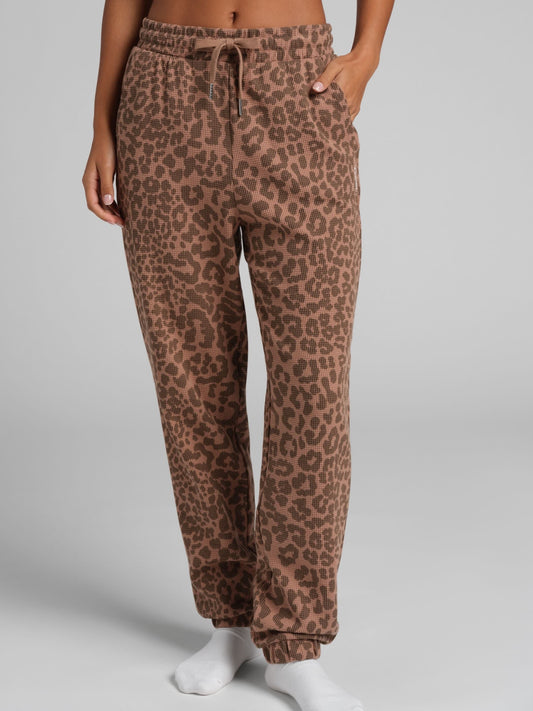 Waffle Lounger Jogger - Waffle Knit Joggers Sweatpants