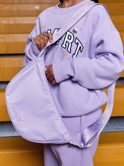 Kids Varsity Applique Crew - Embroidered Kids Crewneck Sweatshirt