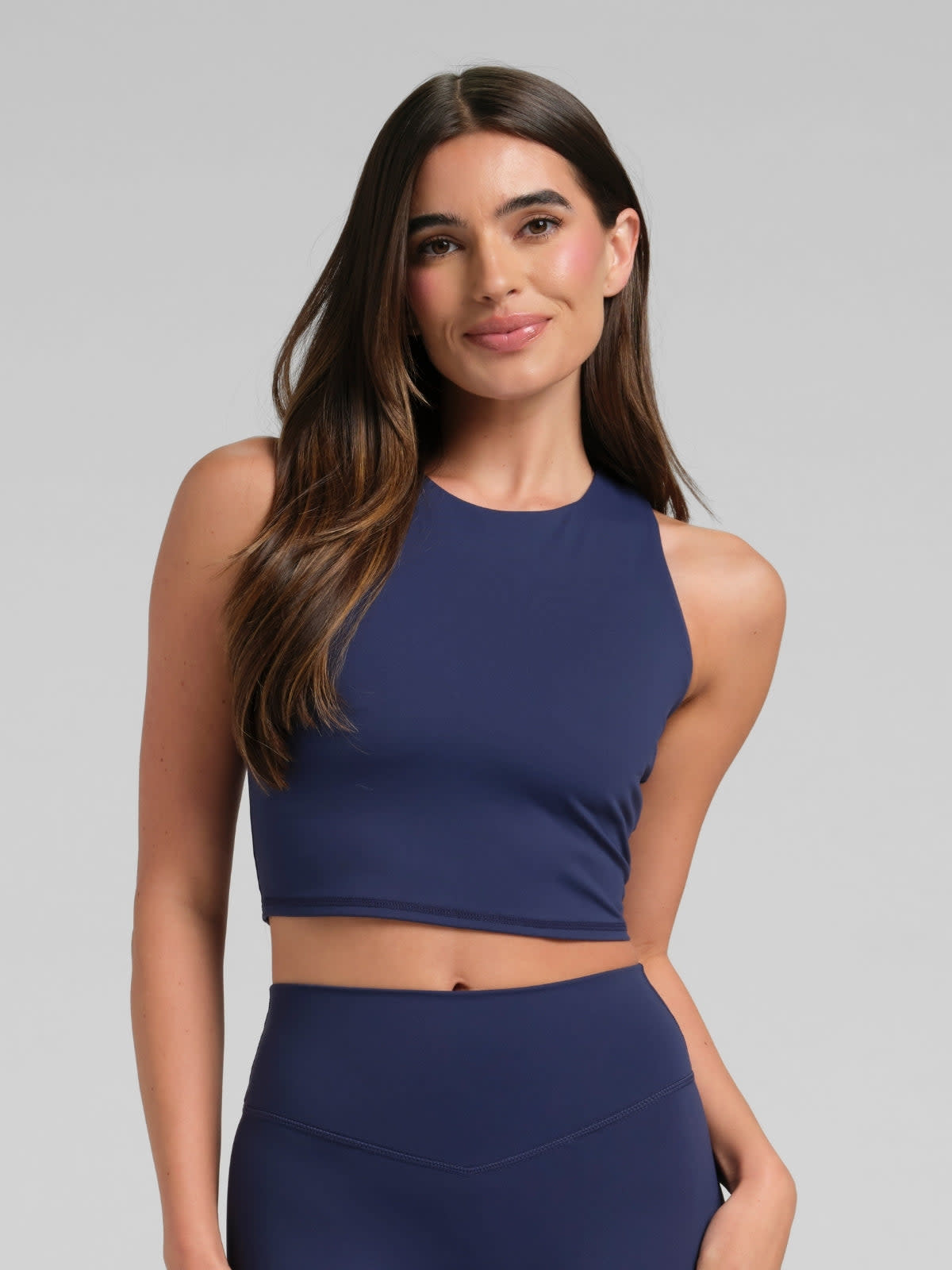 ComfrtCore 2.0 High Neck Crop Tank - Athletic Gym Top