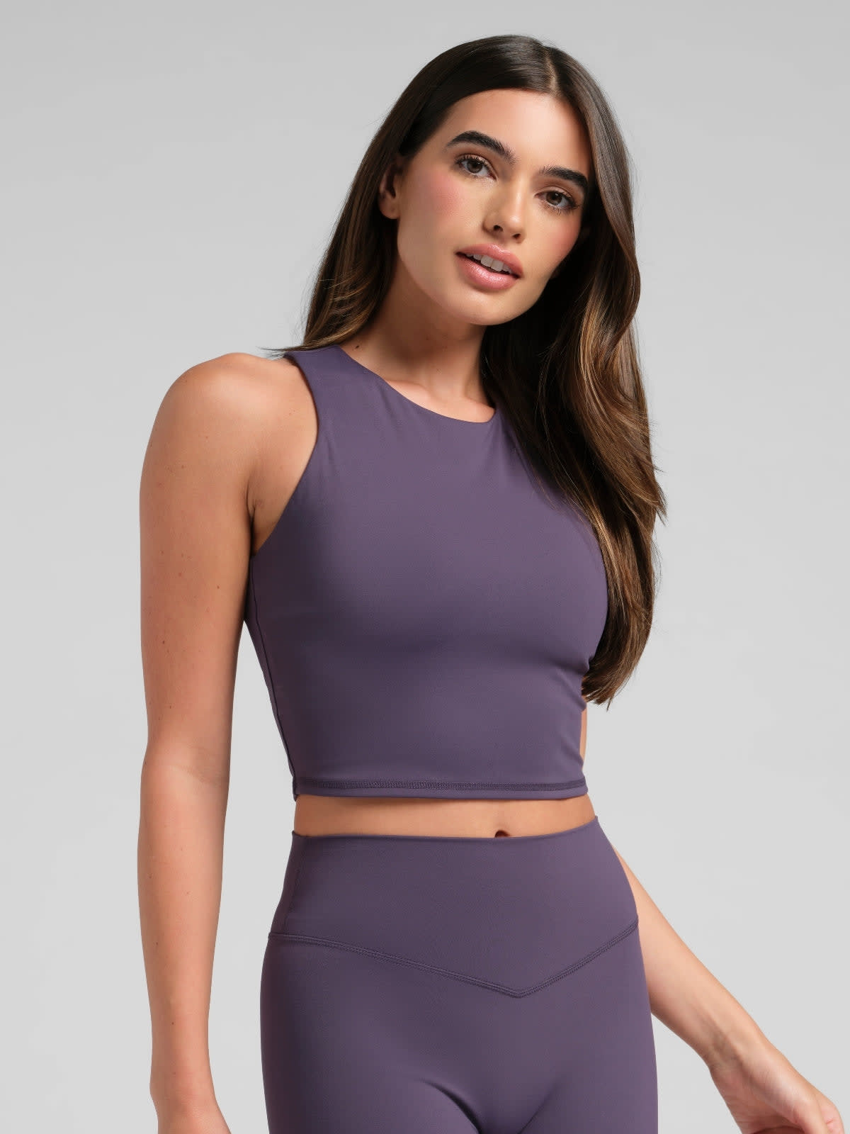 ComfrtCore 2.0 High Neck Crop Tank - Athletic Gym Top