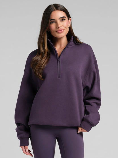 Basic Quarter Zip Mock Neck - Fleece 1/4 Zip Up