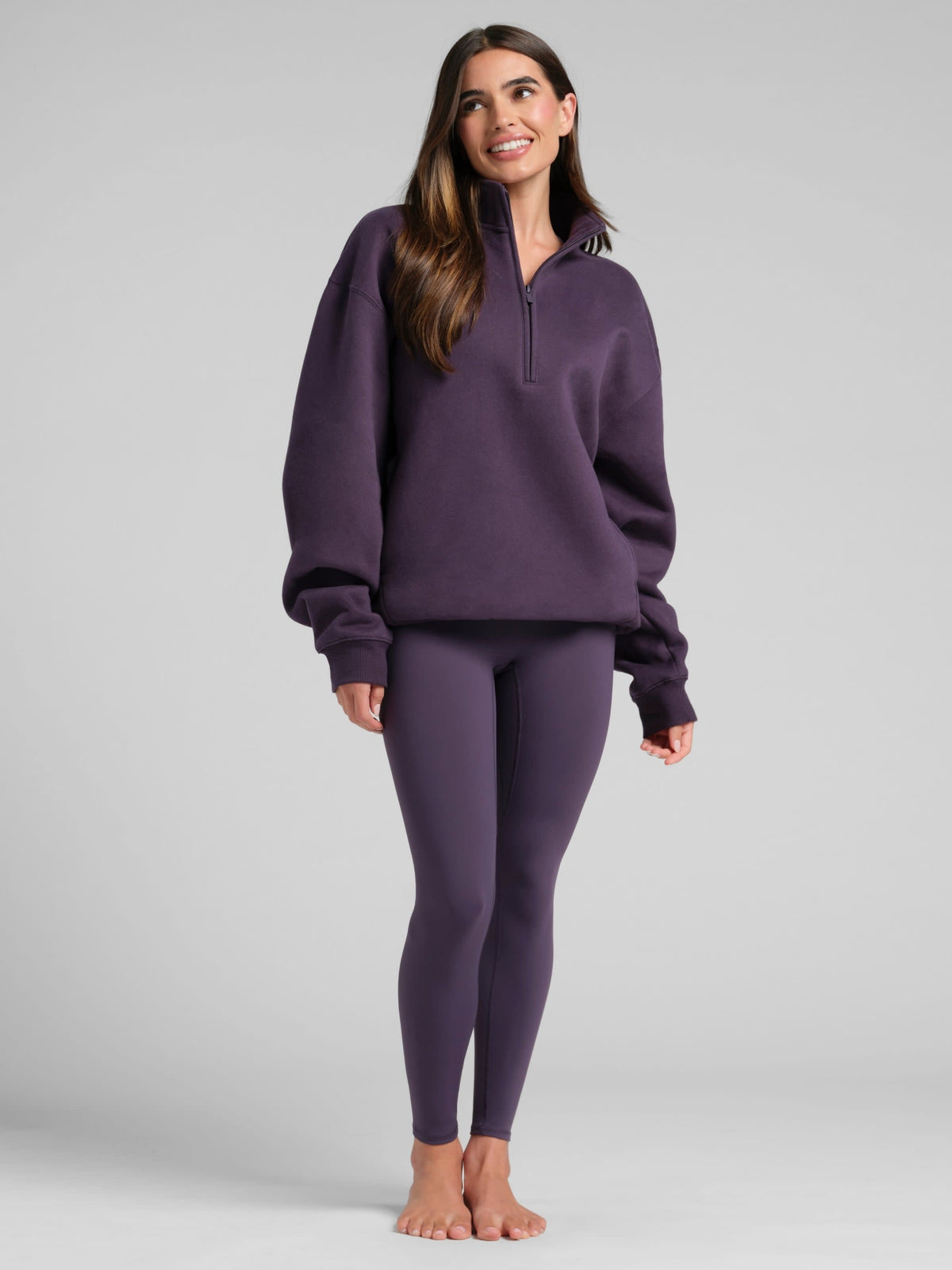 Basic Quarter Zip Mock Neck - Fleece 1/4 Zip Up