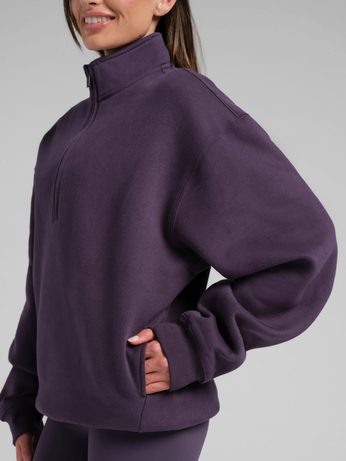 Basic Quarter Zip Mock Neck - Fleece 1/4 Zip Up