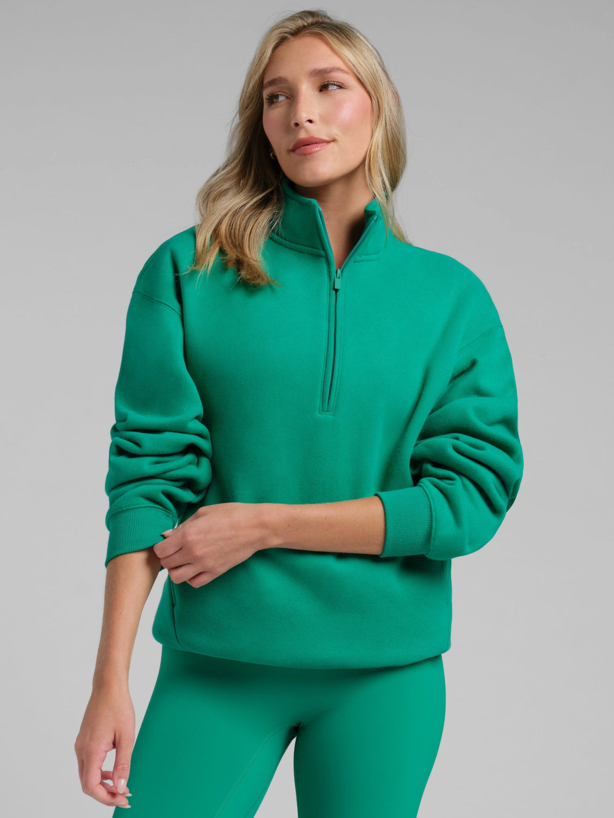 Basic Quarter Zip Mock Neck - Fleece 1/4 Zip Up