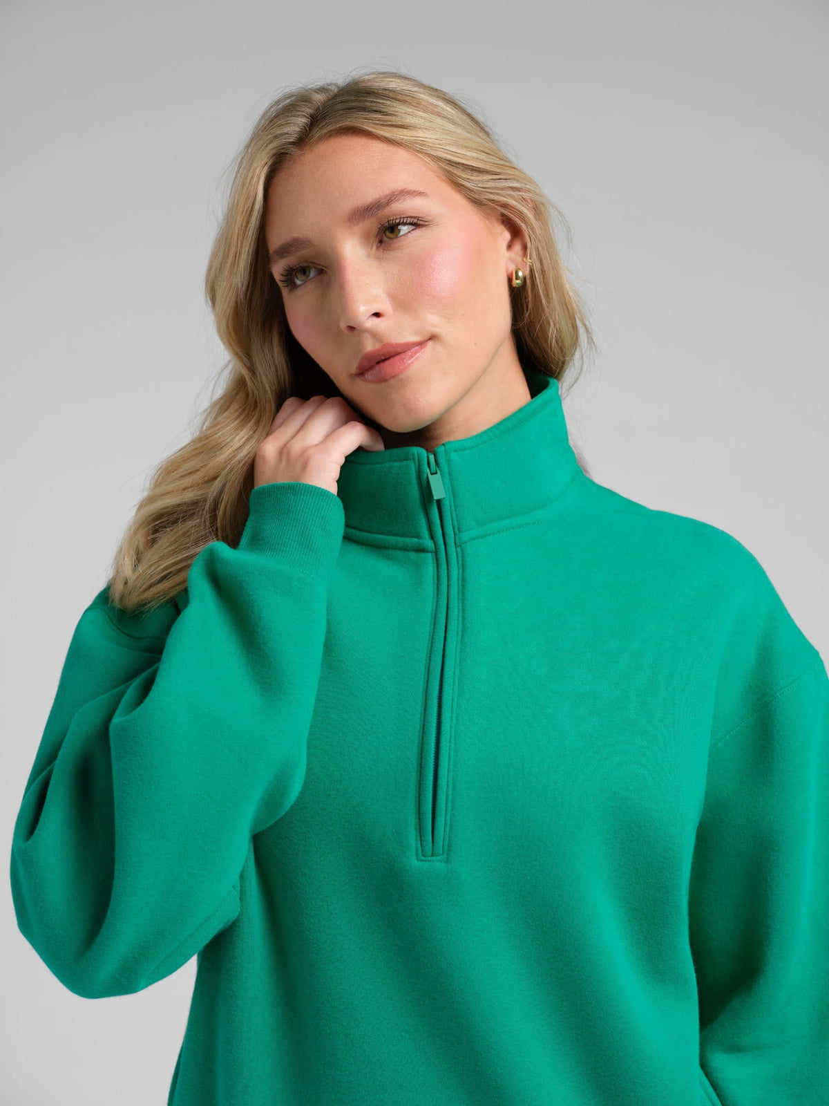 Basic Quarter Zip Mock Neck - Fleece 1/4 Zip Up