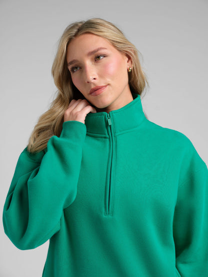 Basic Quarter Zip Mock Neck - Fleece 1/4 Zip Up