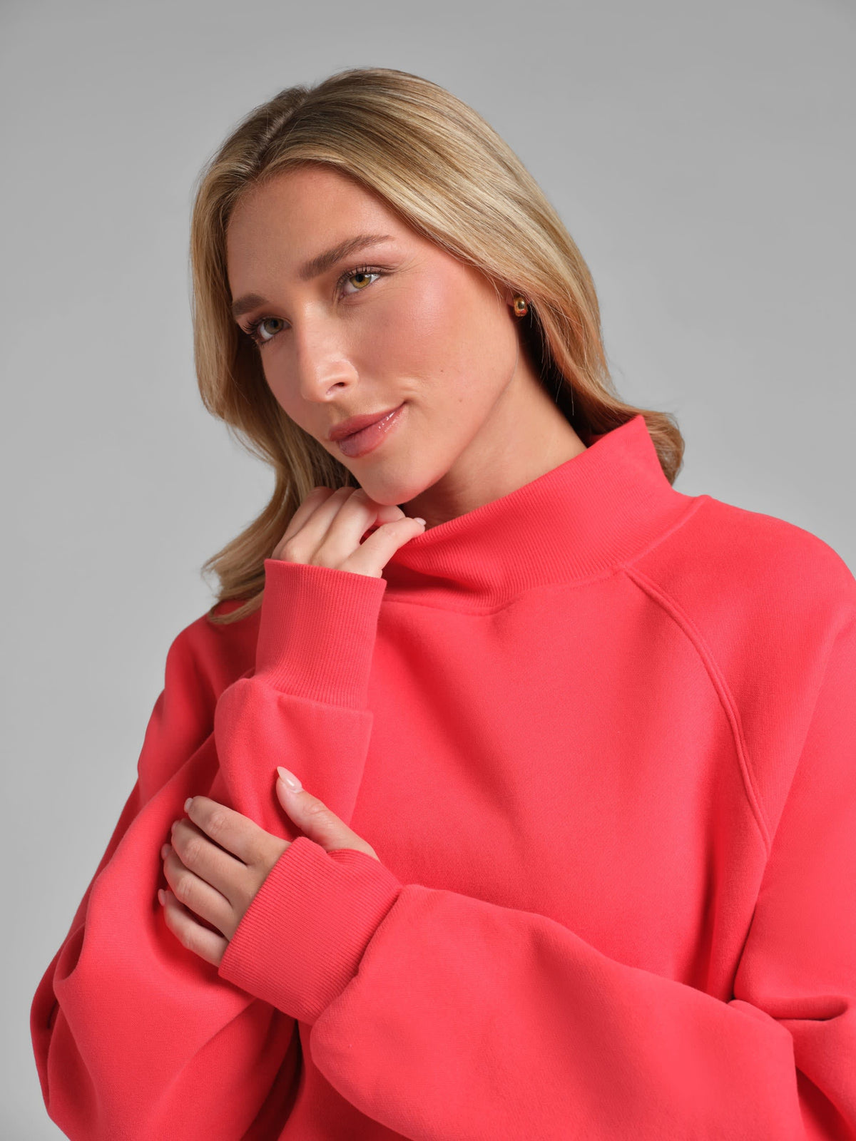 Basic Mock Neck Sweatshirt