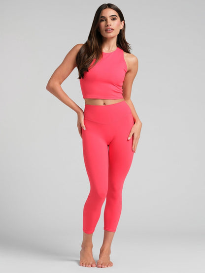ComfrtCore 2.0 High Neck Crop Tank - Athletic Gym Top