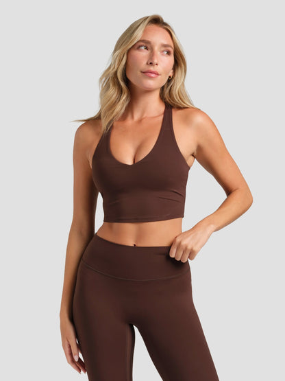 ComfrtCore V-Neck Crop Tank - Athletic Crop Tank Top