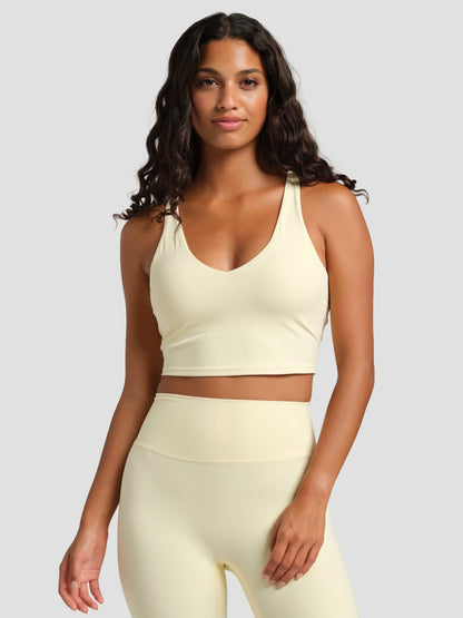 ComfrtCore V-Neck Crop Tank - Athletic Crop Tank Top