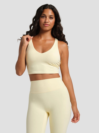 ComfrtCore V-Neck Crop Tank - Athletic Crop Tank Top