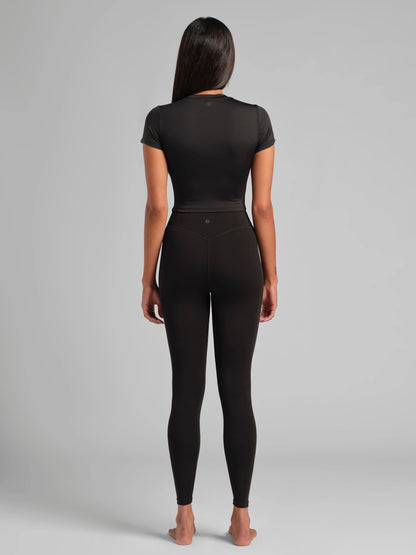 ComfrtCore Crop Tee - Fitted Athleisure Cropped Tee