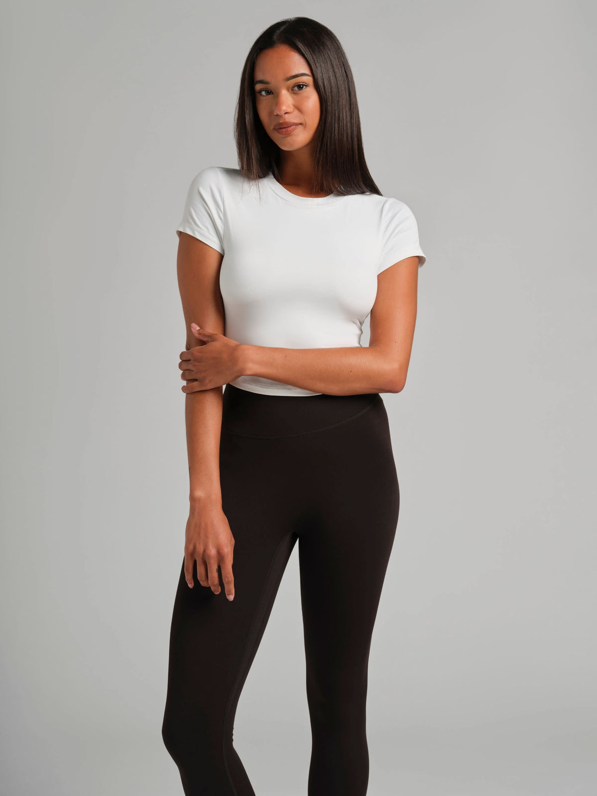 ComfrtCore Crop Tee - Fitted Athleisure Cropped Tee