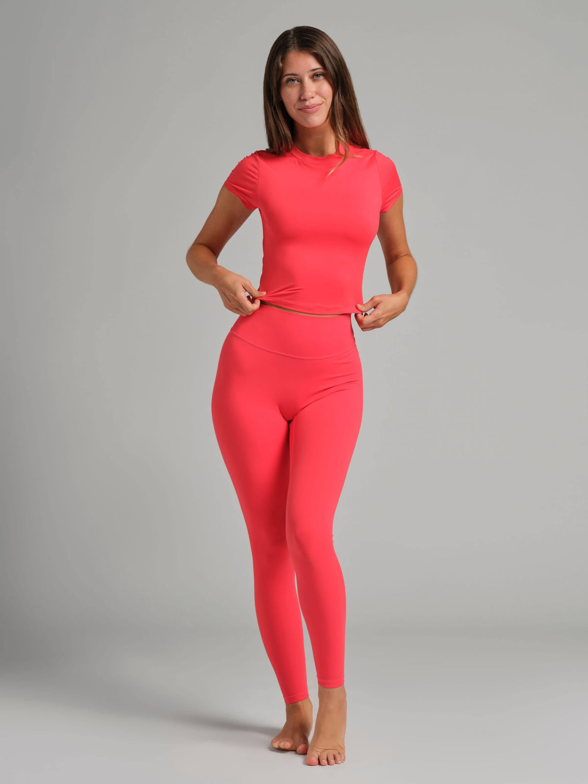 ComfrtCore Crop Tee - Fitted Athleisure Cropped Tee
