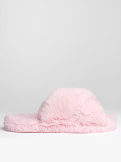 Dreamer Crossover Slipper - Fluffy Open Toe