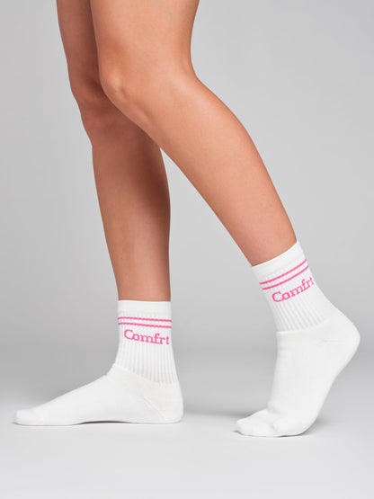 Stripe Trim Ankle Socks - Athletic Socks