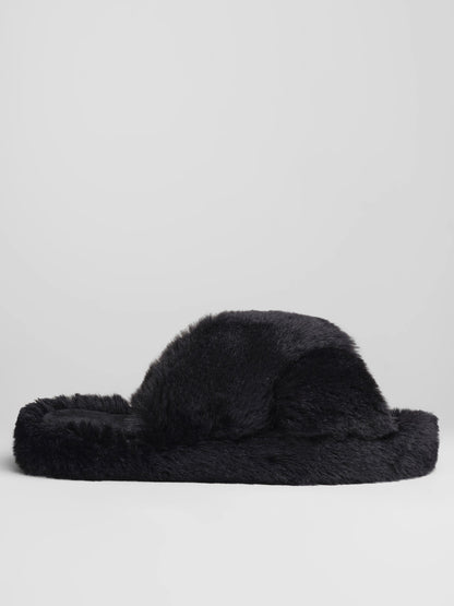 Dreamer Crossover Slipper - Fluffy Open Toe